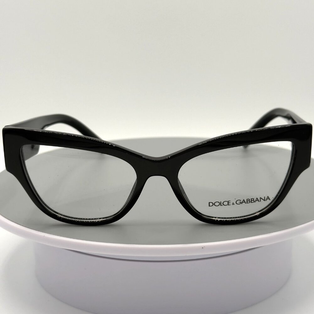 DOLCE & GABBANA DG3378 501 Black Demo Lens 55 mm Women's Eyeglasses - Picture 2 of 10